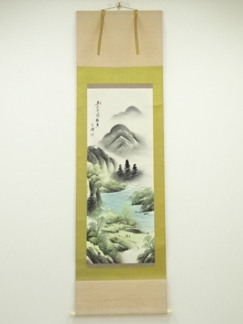 JAPANESE HANGING SCROLL / HAND PAINTED / LANDSCAPE